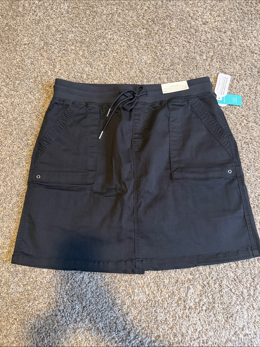 Maurices Black Drawstring Utility Mini Skirt